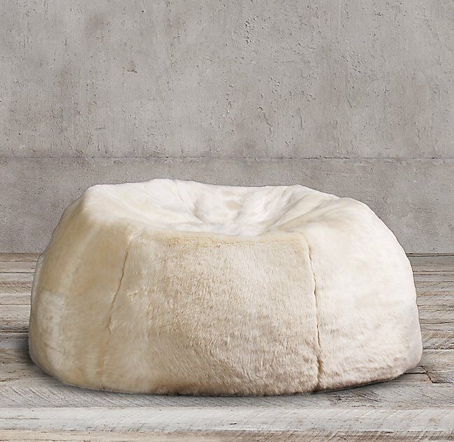 Restoration hardware faux fur bean bag sales