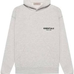 Essential Hoodie Small Light Oat