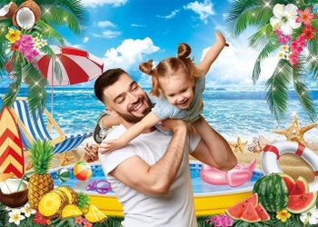 7x5ft summer backdrop Hawaii Swimming Pool Party Backdrop School's Out for Th...