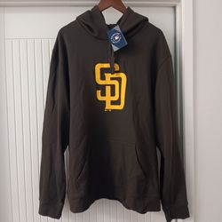 Padres Majestic Men’s Brown Hoodies S, XL, 2XL