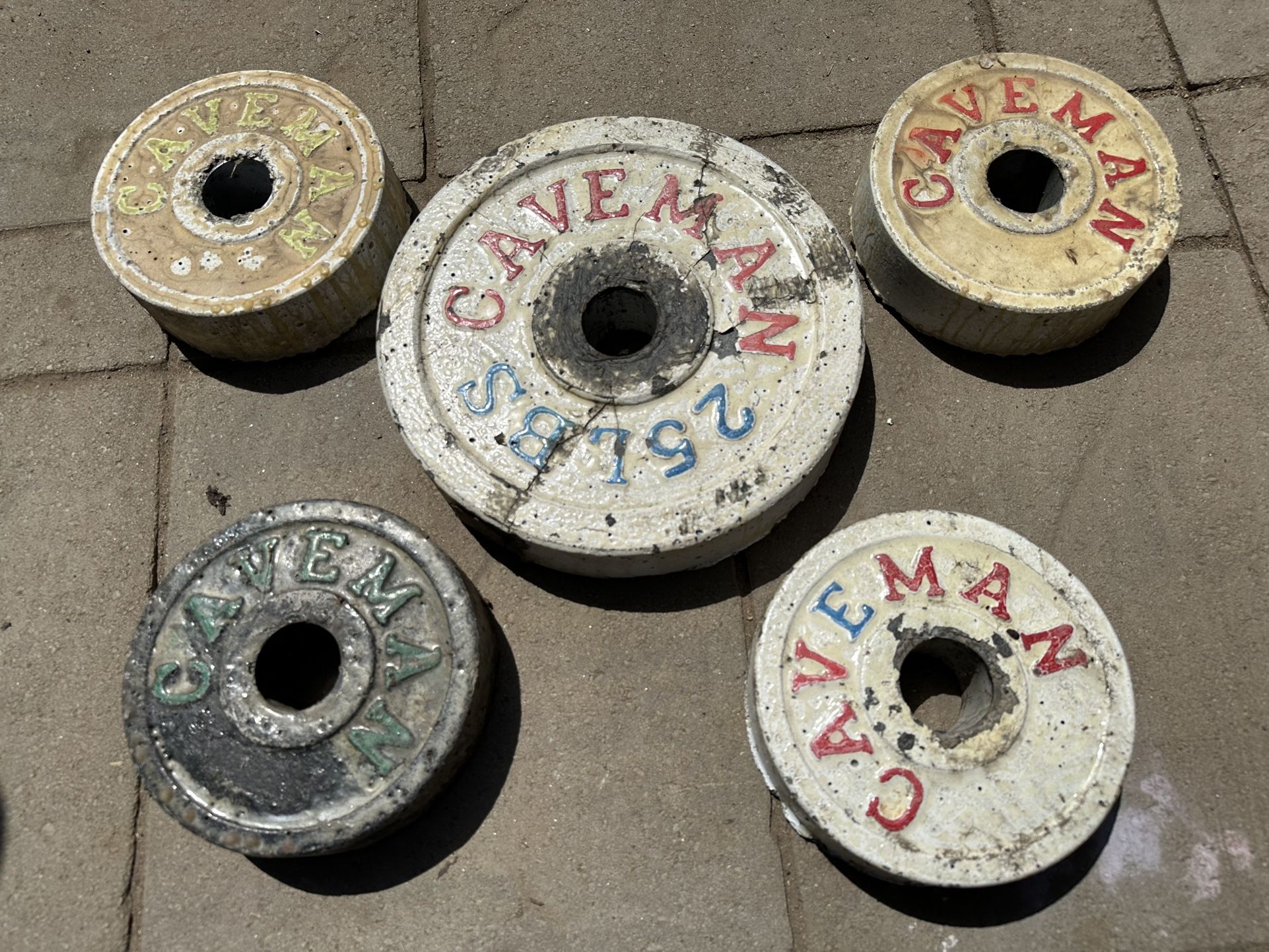 Caveman Concrete Olympic Weights - 65 Pounds