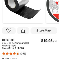 RESISTO 6 in. x 25 ft. Aluminum Roll Flashing Tape