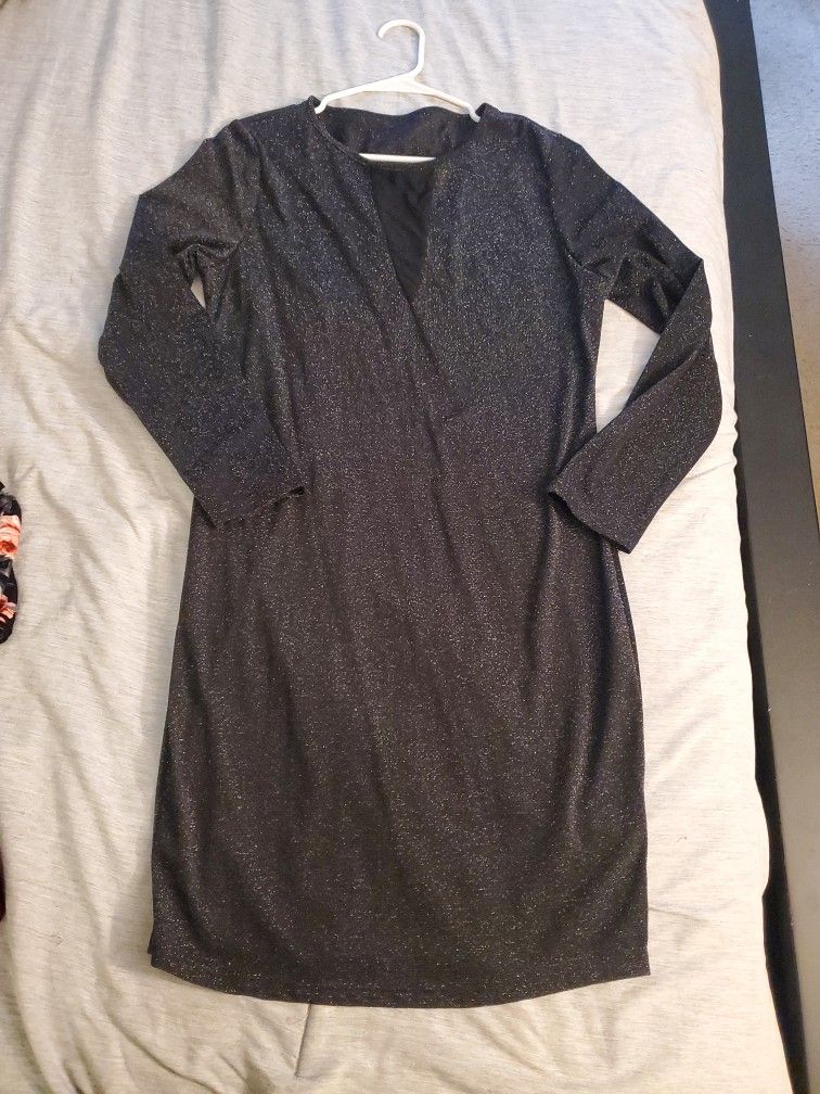 Shein Black Sparkly Dress