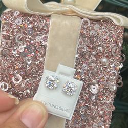 Moissanite Earrings Silver 925