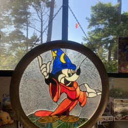 Disney Fantasia Stained Glass Authentic With Paper Work 700$ On eBay
