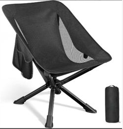 2  for $40 Portable Folding Camping Chair for Adults, Lightweight Backpacking Chairs with Side Pocket & Cooling Mesh Back,
