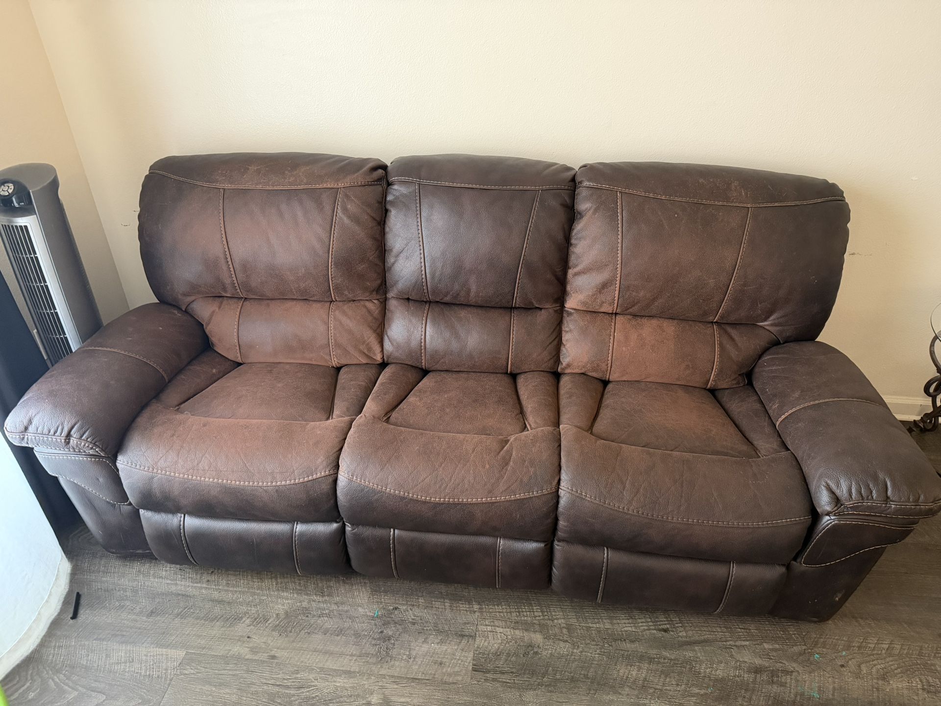 Reclining Leather Couch