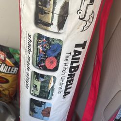 Tailbrella.  Hitch Mounted Umbrella For Shade Off Your Truck - Tailgating 