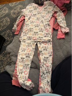 4 pairs long sleeve pajamas girl 6t carters