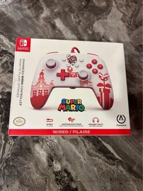 new sealed nintendo switch super mario wired controller