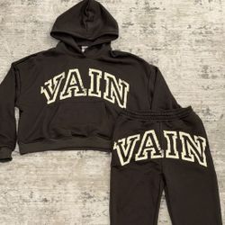 Saint Vanity Slate Grey Sweatsuit Size M