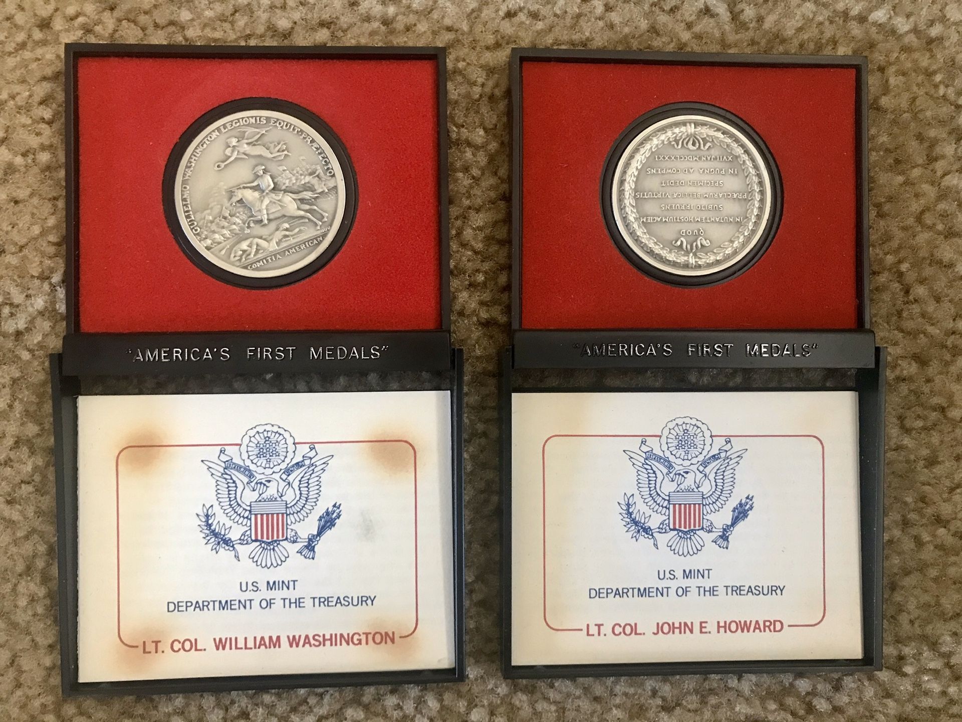 1975 Lt. col. W. Washington & J. E. Howard medals