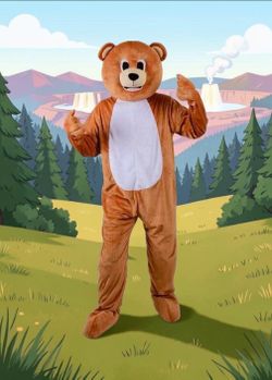Deluxe Bear Mascot Costume, One Size
