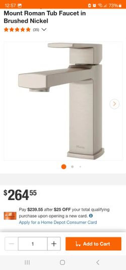 Pfister Deckard Single-Handle Single Hole Bathroom Faucet in Brushed Nickel