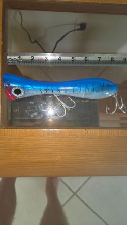 8 inch rattle tuna popper with upgraded bkk hooks