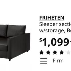 IKEA L SOFA BED + STORAGE