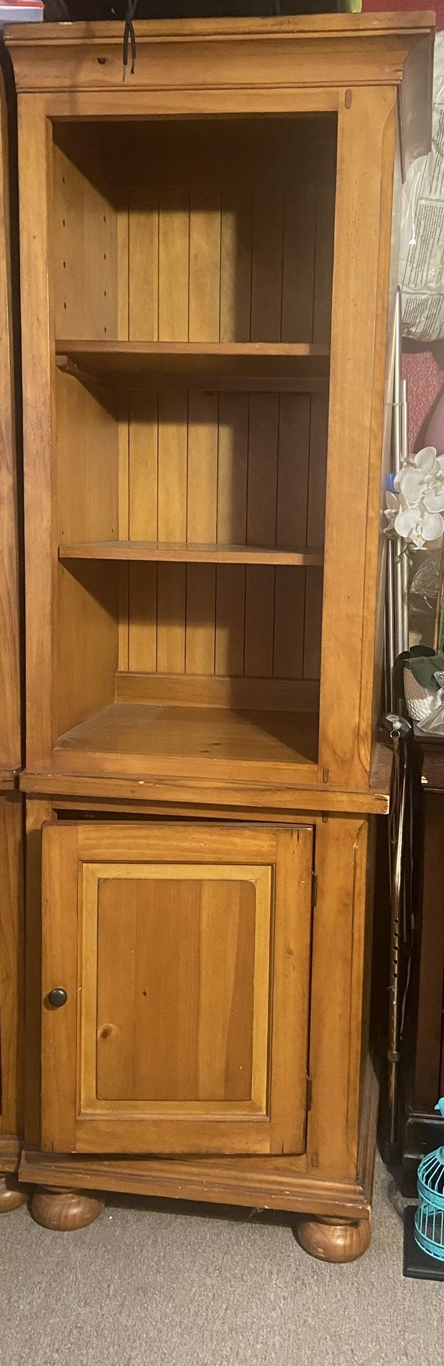 Two Tall Wooden Cabinets – Good Condition
