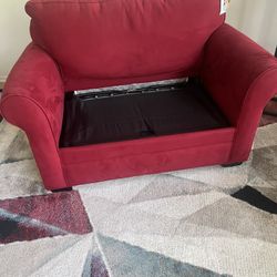 Cardinal Red Microfiber Oversized Chair