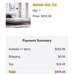Full Size Mattress 