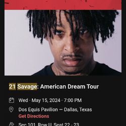 Tickets for 21 Savage/JID American Dream Tour 