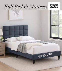Full size bed frame + Mattress
