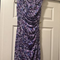 Purple floral dress