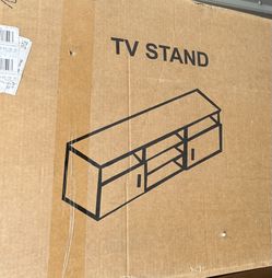 White TV Entertainment Stand New In Box