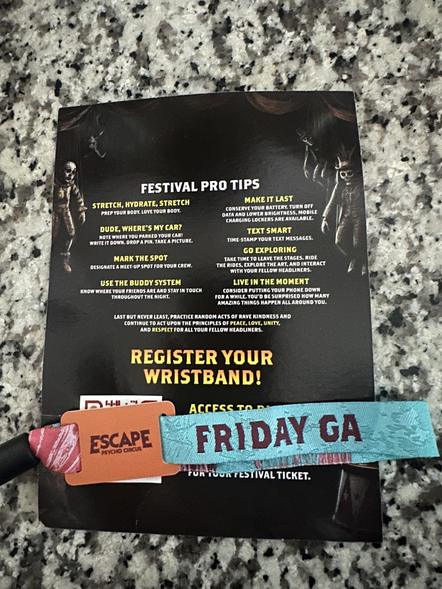 Escape Wristband GA Friday Only