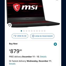Msi Laptop I7 1660ti  Gaming Laptop 120 HZ