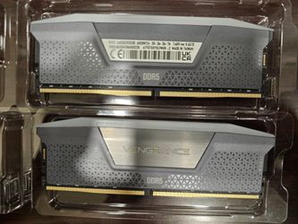 CORSAIR VENGEANCE RGB DDR5 64GB (2x32GB) DDR5 6000MHz CL30 AMD EXPO Intel XMP iCUE Compatible Computer Memory – Gray 
