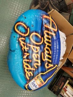 BRAND NEW in pkg Corona "Always Open Outside" inflatable double sided