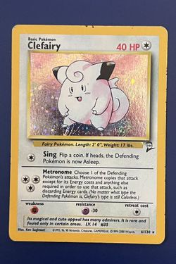 Rare Clefairy Pokemon Card