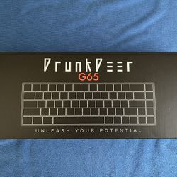 DrunkDeer G65 Rapid Trigger Magnetic Switch Barebone Keyboard 65% White + White PBT Side-Lit Translucent 134 Keycaps OEM Profile