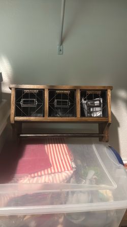 Hanging coffee station/ shelf / organizer