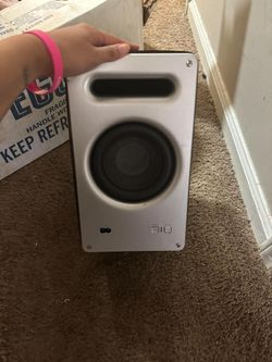 Silver Compact Desktop Speaker
