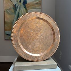 Vintage Copper Maya Wall Art ( D16” ) firm on price 