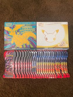 Pokemon 30th Anniversary Celebrations ETB x Ascended Heroes ETB x 24 Destined Rivals Sleeved Booster Packs