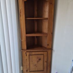RUSTIC CORNER SHELF UNIT