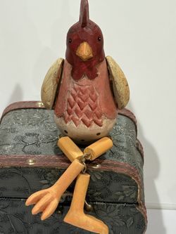 Handcrafted Rooster Shelf Sitter