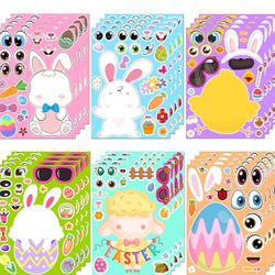 Easter Stickers - DIY Happy Easter Egg Bunny Sticker, Easter Crafts Stickers Kids (24 sheets)