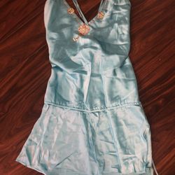 Single 100% Silk Top Tunic Jeweled. Size S