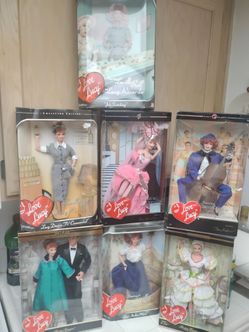 I love Lucy Barbie lot of 7 dolls unopened new