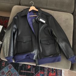 Needles A-2 Leather Jacket Size L $1680 New (Kith)