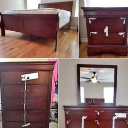 New cherry queen 5pcs bedroom set