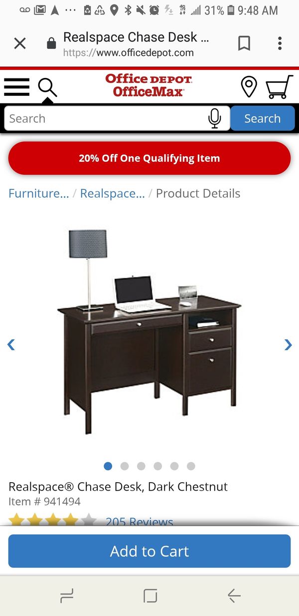 New In Box Chase Desk With A Dark Chestnut Finish For Westampton Nj Offerup