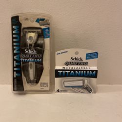 Schick Quattro Titanium 4 Blades Razor Bundle Set