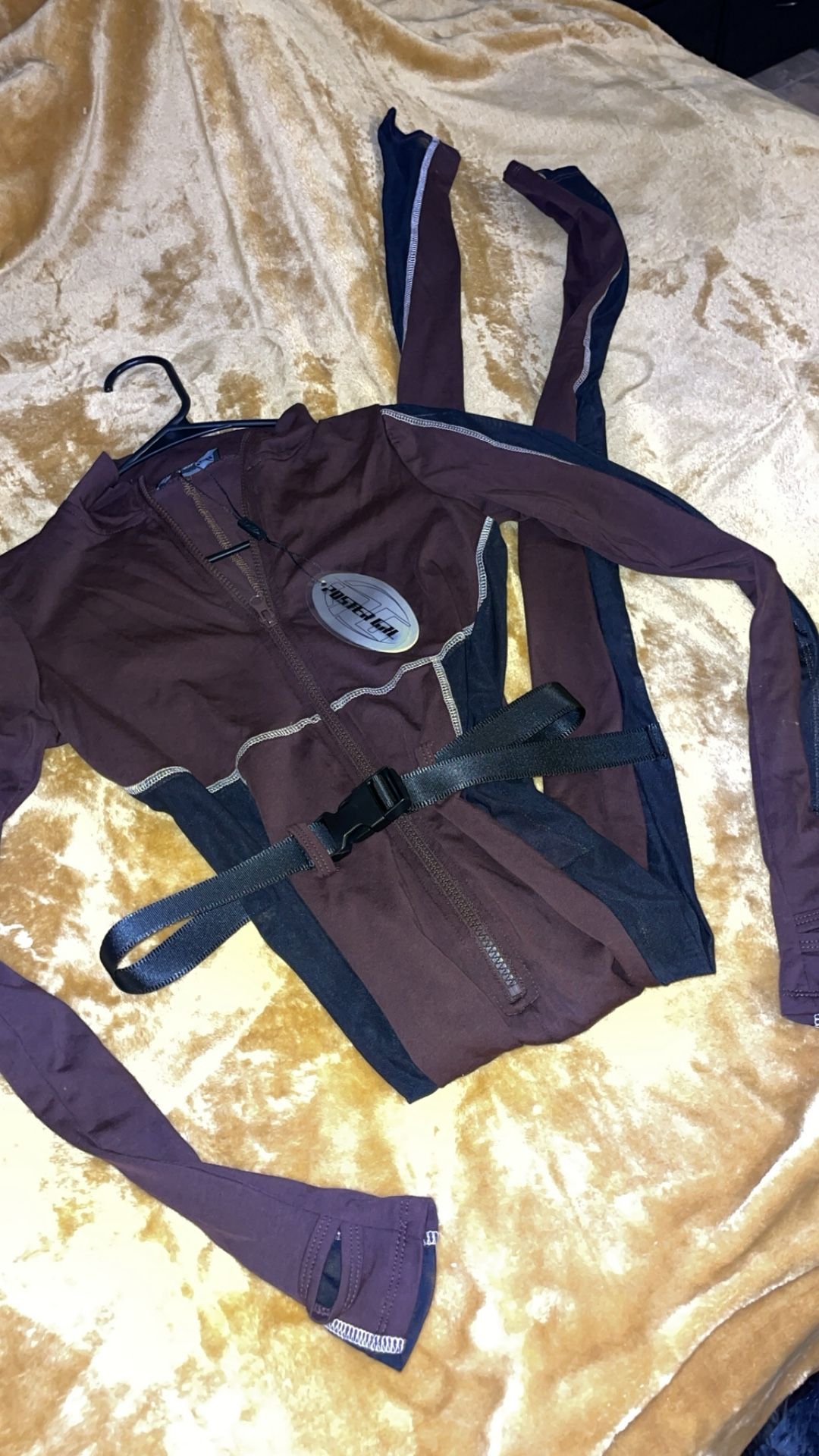 Poster Girl, Bodysuit, Brown/black, XS.