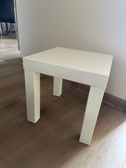 Small white ikea side table
