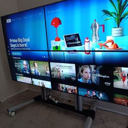 Video Wall Bundle with (4) SAMSUNG TVs with rolling stand & screen split controller, 111 inches total diagonal length

Condition is used for a few eve