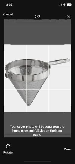 12in New Cone Shape Strainer $10